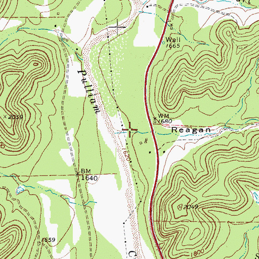 Topographic Map of Reagan Hollow, TX