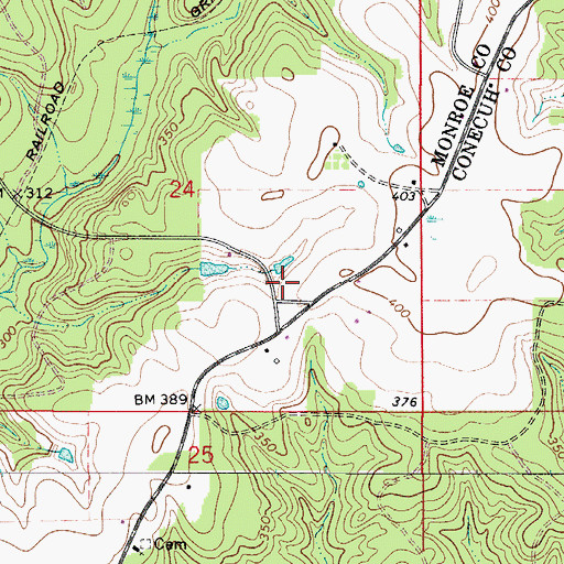 Topographic Map of Pleasant Grove Church (historical), AL