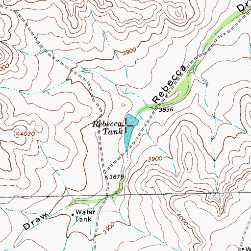 Topographic Map of Rebecca Tank, TX