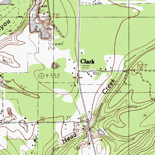 Topographic Map of Rebekah Church, TX