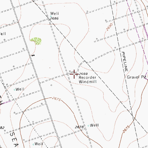 Topographic Map of Recorder Windmill, TX