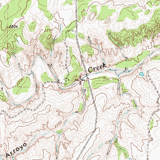 Topographic Map of Red Arroyo, TX