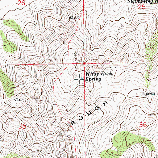 Topographic Map of White Rock Spring, AZ