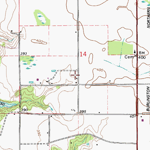 Topographic Map of Provo School (historical), AL