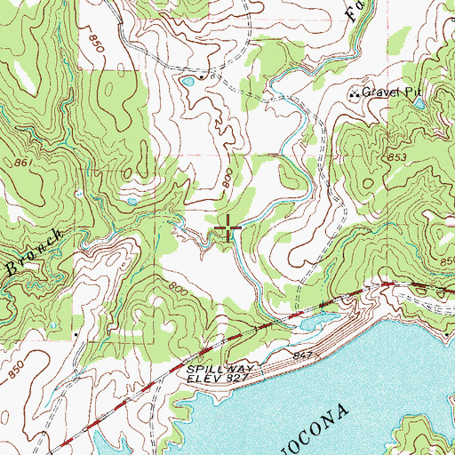Topographic Map of Red Branch, TX