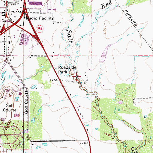 Topographic Map of Red Haw Creek, TX