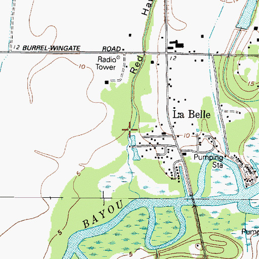 Topographic Map of Red Haw Gully, TX