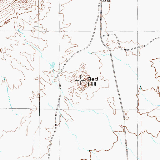 Topographic Map of Red Hill, TX