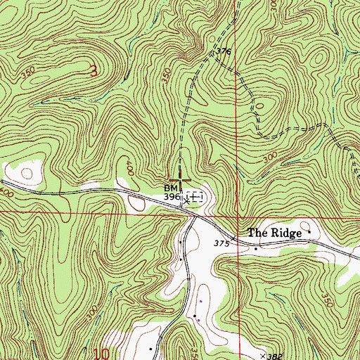 Topographic Map of Ridge Church (historical), AL