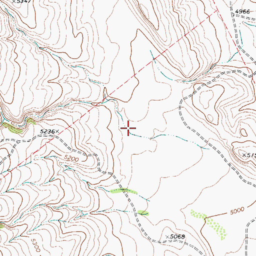 Topographic Map of Red Mill Draw, TX
