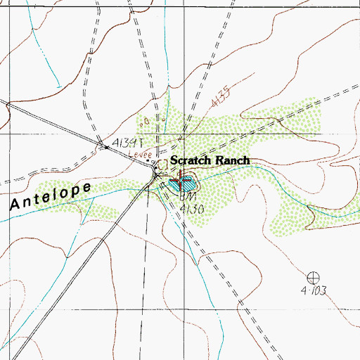 Topographic Map of Red Mill Tank, TX