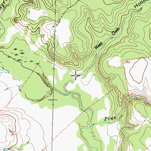 Topographic Map of Red Oak Hollow, TX