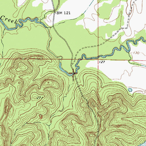Topographic Map of Robinson Bridge, AL