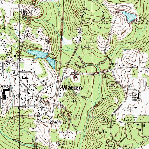 Topographic Map of Red Oak School, TX