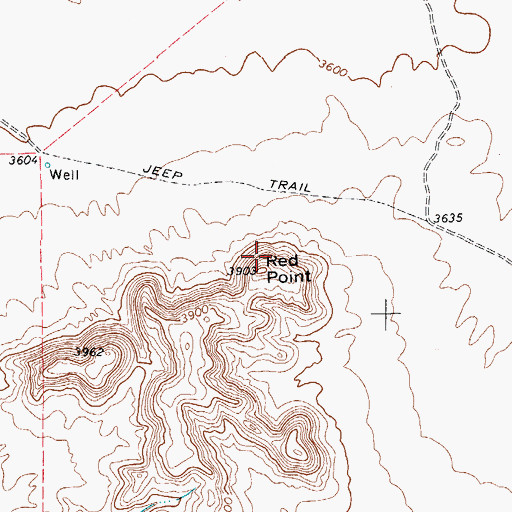 Topographic Map of Red Point, TX