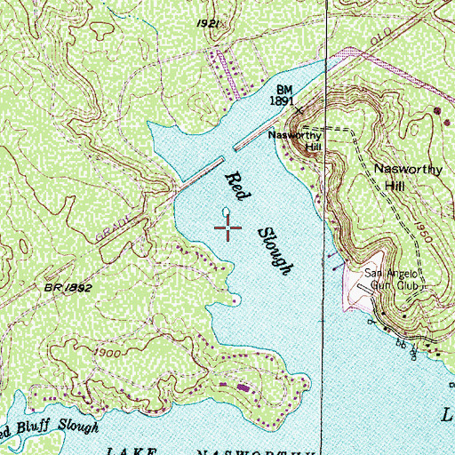 Topographic Map of Red Slough, TX