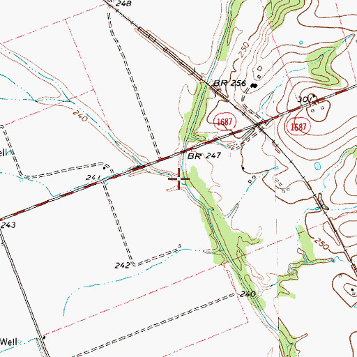 Topographic Map of Red Slough, TX