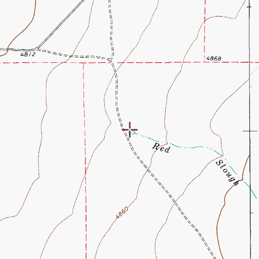 Topographic Map of Red Slough, TX