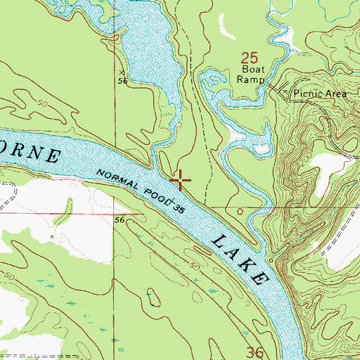 Topographic Map of Saint James Landing, AL