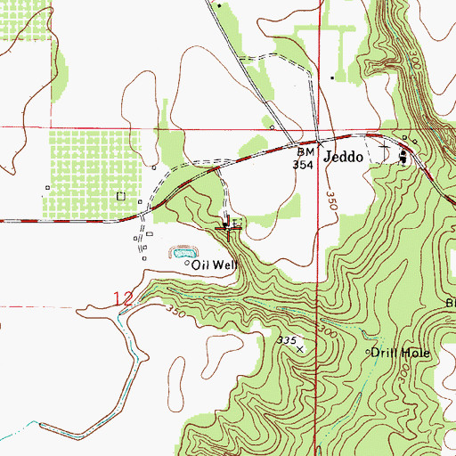 Topographic Map of Saint Paul Church, AL