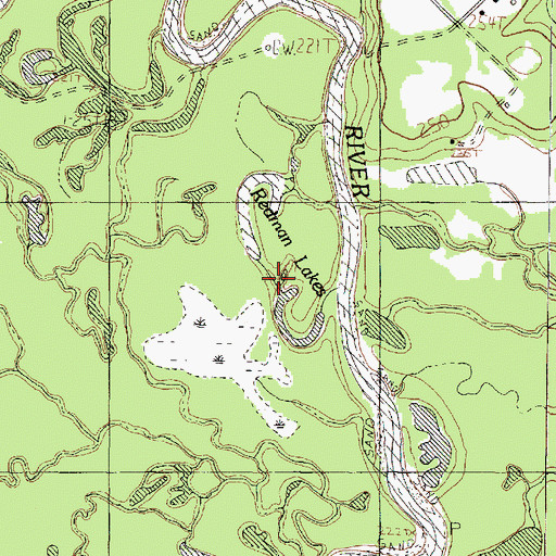 Topographic Map of Redman Lakes, TX