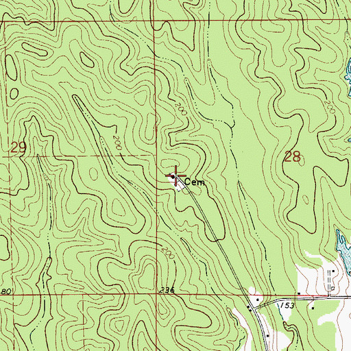 Topographic Map of Shiloh Baptist Church, AL