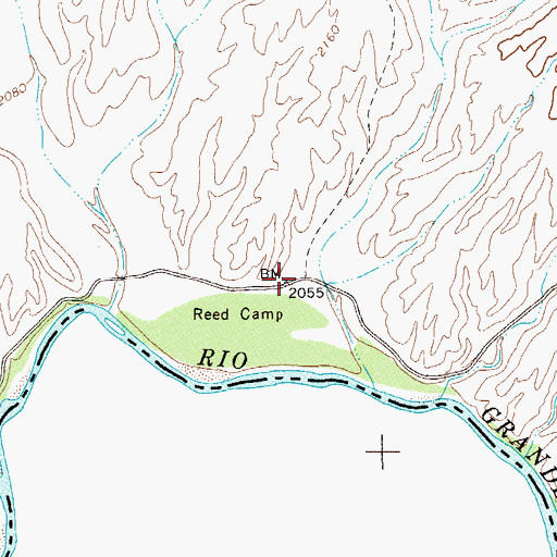 Topographic Map of Reed Camp, TX