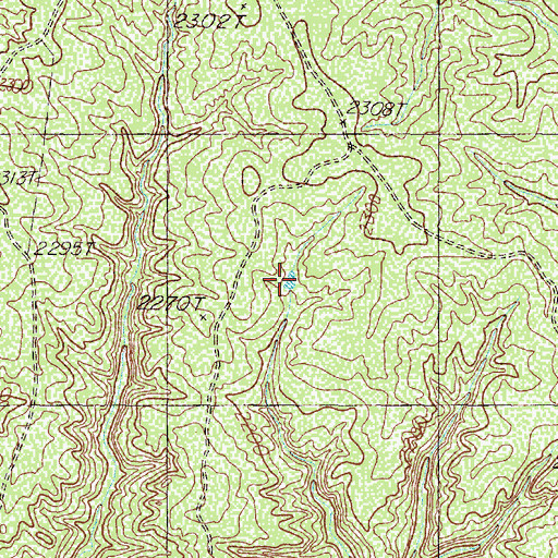 Topographic Map of Reed Tank, TX