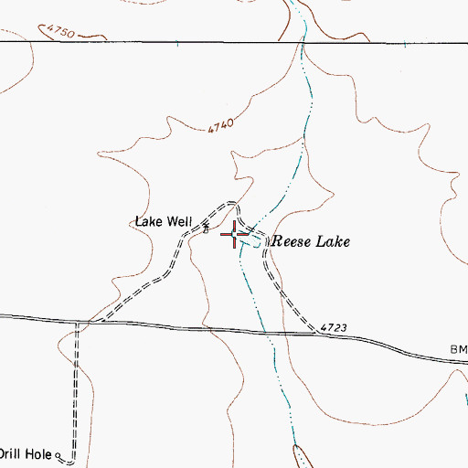 Topographic Map of Reese Lake, TX