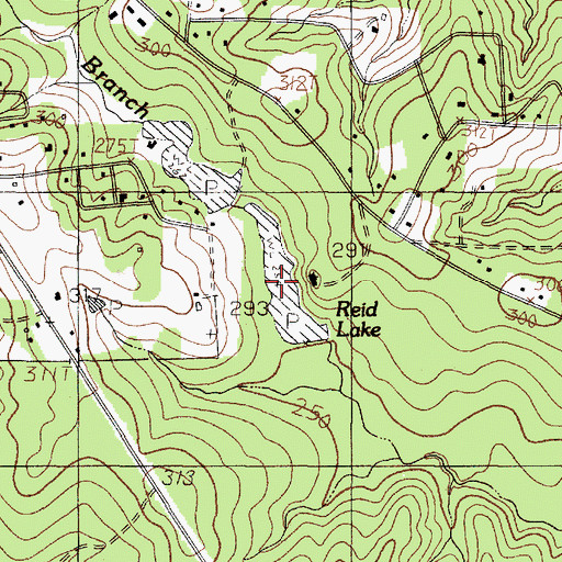 Topographic Map of Reid Lake, TX