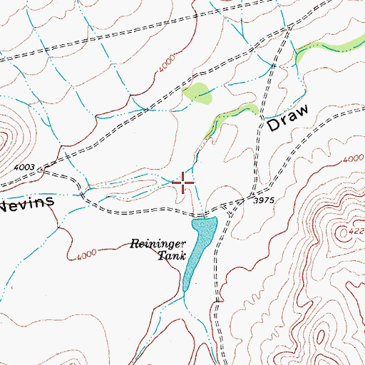 Topographic Map of Reininger Draw, TX