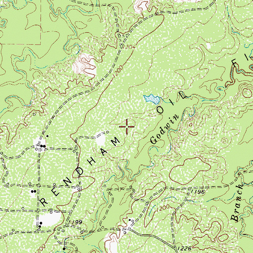 Topographic Map of Rendham Oil Field, TX