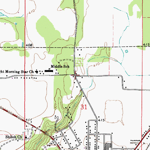 Topographic Map of Snider (historical), AL