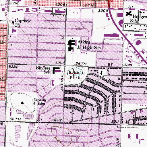 Topographic Map of Ribble Park, TX