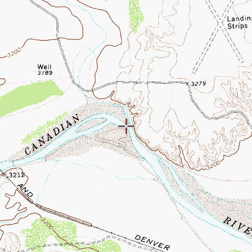 Topographic Map of Rica Creek, TX