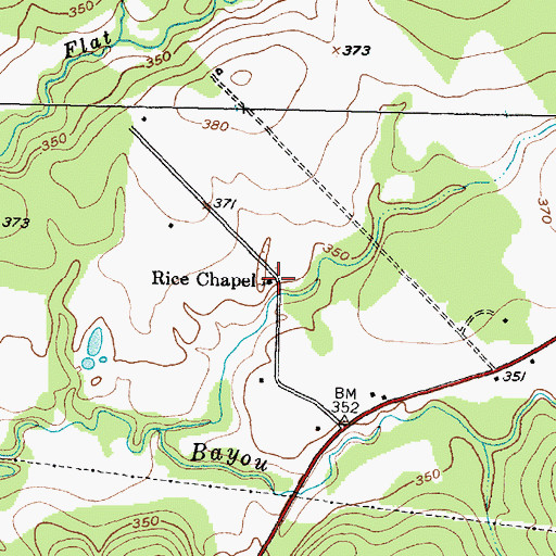 Topographic Map of Rice Chapel, TX