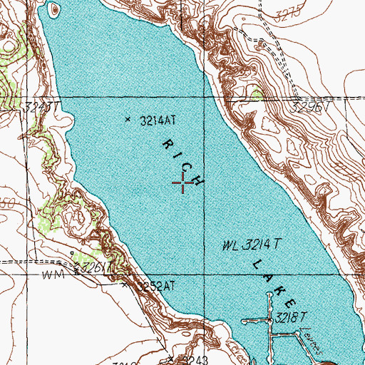 Topographic Map of Rich Lake, TX