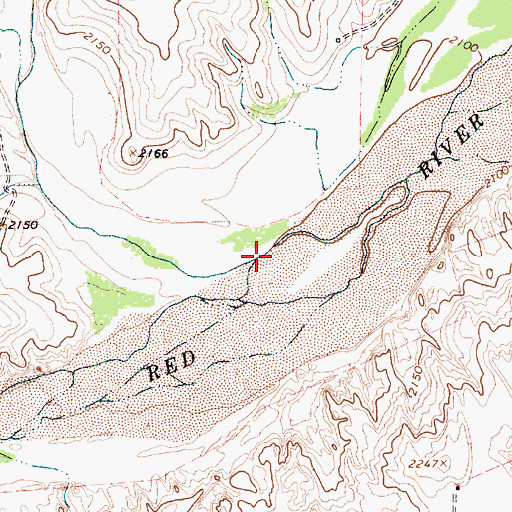 Topographic Map of Richardson Creek, TX