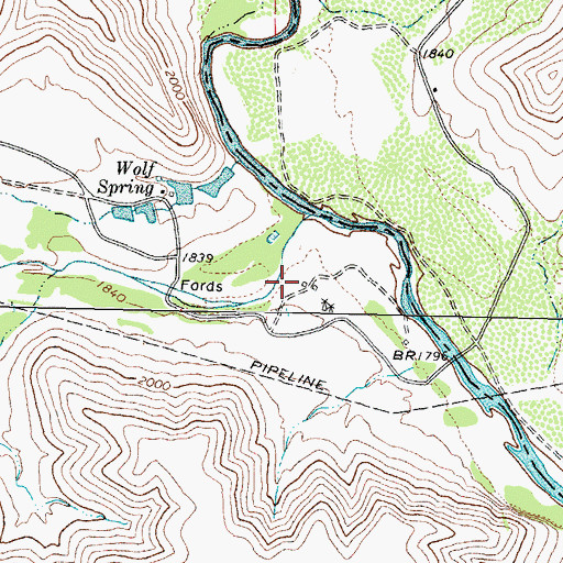 Topographic Map of Richland Canyon, TX