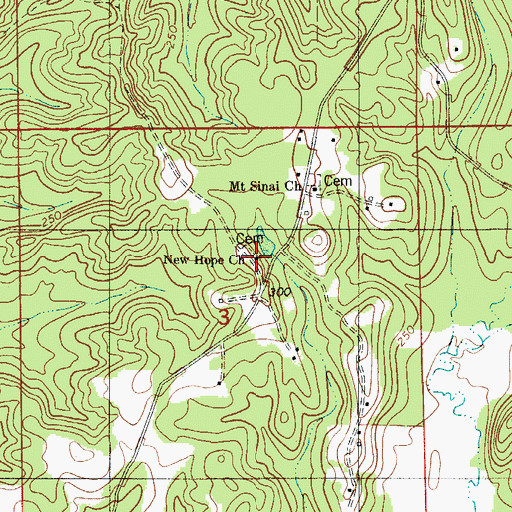 Topographic Map of Turkestan Cemetery, AL