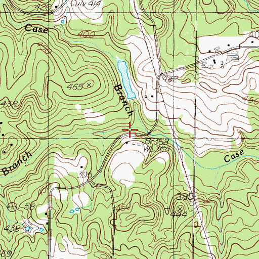 Topographic Map of Rider Branch, TX