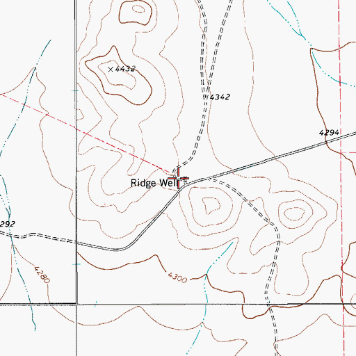Topographic Map of Ridge Well, TX