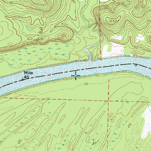 Topographic Map of Upper California Landing (historical), AL