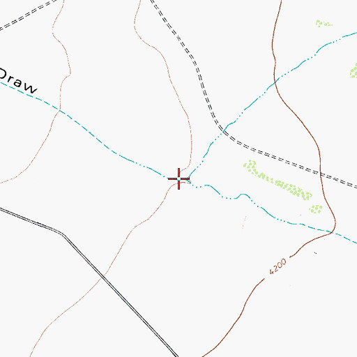 Topographic Map of Right Hand Draw, TX