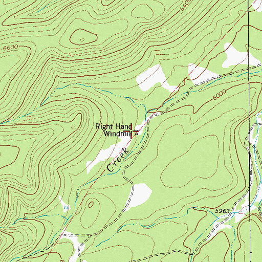 Topographic Map of Right Hand Windmill, TX