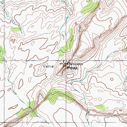 Topographic Map of Rincon Peak, TX