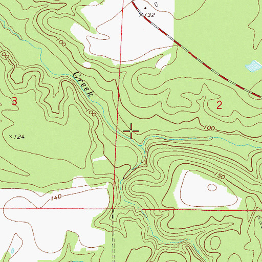 Topographic Map of Weatherford Mill (historical), AL