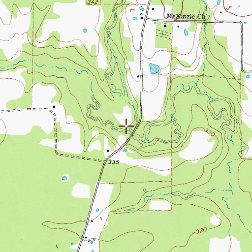 Topographic Map of Ringo Creek, TX