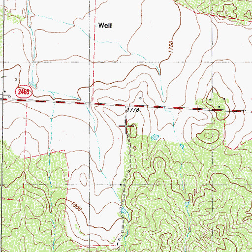 Topographic Map of River Camp School, TX