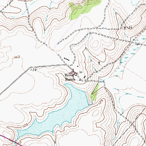 Topographic Map of River Ranch, TX